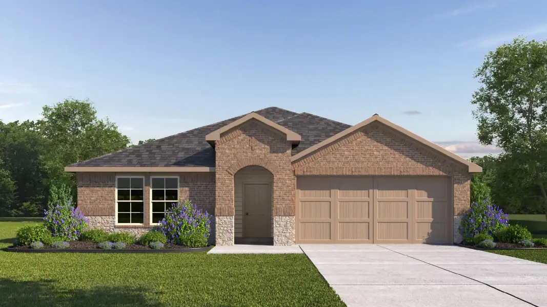 Representative exterior photo of a completed home built from the Kingston by D.R. Horton in Lago Mar 60' Homesites, Texas City, TX (Image 14). Representative exterior photo of a completed home built from the Kingston by D.R. Horton in Lago Mar 60' Homesites, Texas City, TX (Image 14).