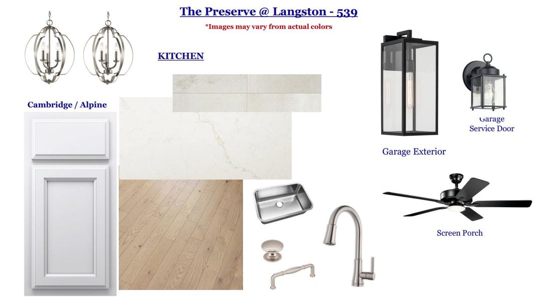 Sample of building materials used in homes in The Preserve at Langston, Winterville (Image 3). Sample of building materials used in homes in The Preserve at Langston, Winterville (Image 3).