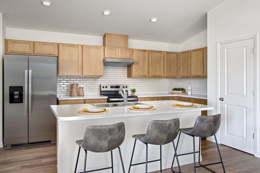 Representative furnished interior of a home built from the Plan 1511 Modeled by KB Home in The Preserve at Legends Pointe I, Hudson (Image 4).