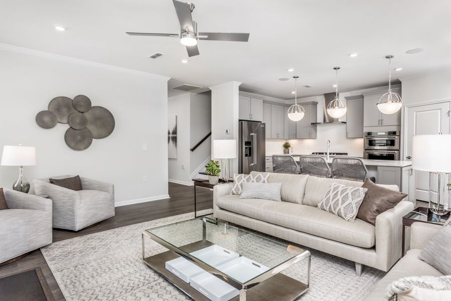 Furnished interior view inside a new home in Del Webb Wilmington at Mallory Creek, Leland (Image 5). Furnished interior view inside a new home in Del Webb Wilmington at Mallory Creek, Leland (Image 5).