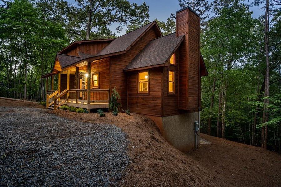 Front exterior of a new home in , Mineral Bluff, GA, highlighting curb appeal (Image 31).