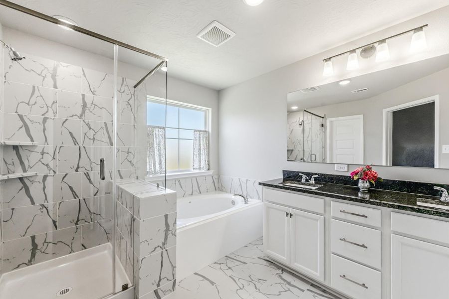 Primary Bathroom with dual sinks Primary Bathroom with dual sinks