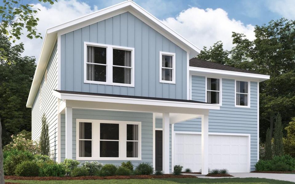 Front exterior of a new home in , Summerville, SC, highlighting curb appeal (Image 2). Front exterior of a new home in , Summerville, SC, highlighting curb appeal (Image 2).