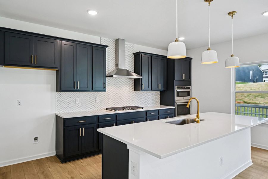 Kitchen featuring the AW Collection® Sapphire - Vibrant blues and crisp whites steal the show. Kitchen featuring the AW Collection® Sapphire - Vibrant blues and crisp whites steal the show.