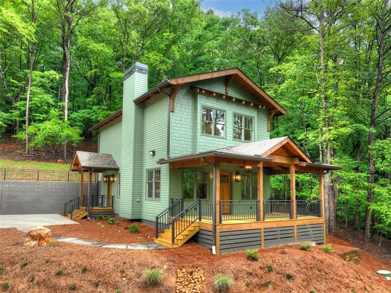 Exterior details and patio area of a home in , Ellijay (Image 19). Exterior details and patio area of a home in , Ellijay (Image 19).