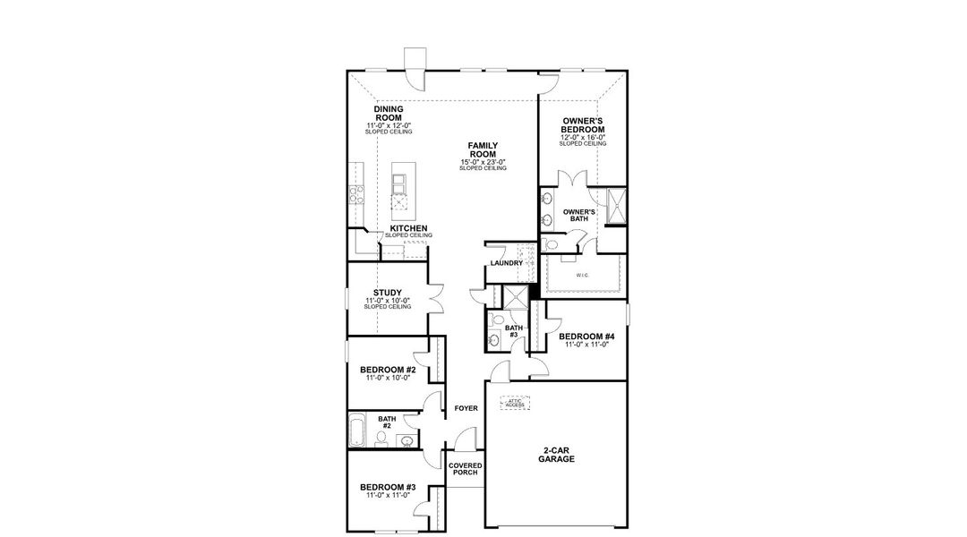 2D floor plan layout of this home in Carillon, Manor, TX (Image 5). 2D floor plan layout of this home in Carillon, Manor, TX (Image 5).