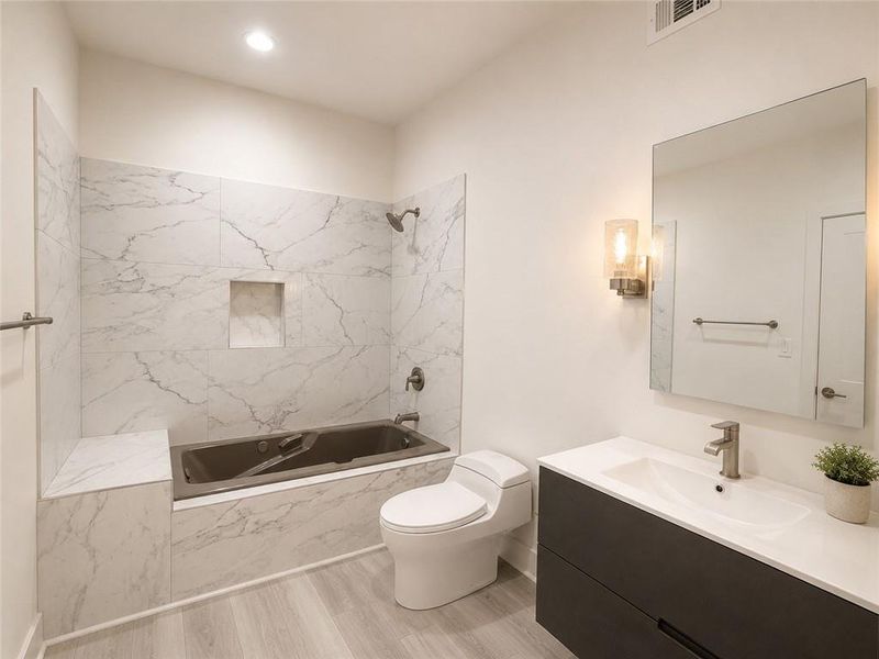Furnished interior view inside a new home in , Atlanta (Image 15).