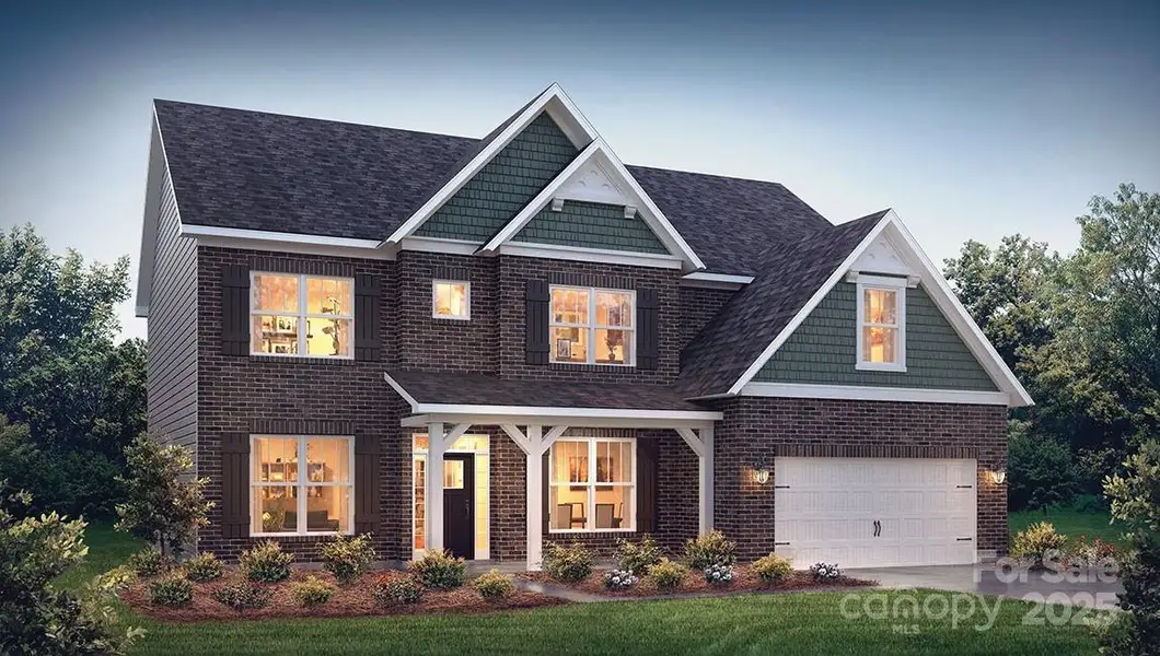 Front exterior of a new home in Sanctuary at Southgate, Indian Trail, NC, highlighting curb appeal (Image 1).