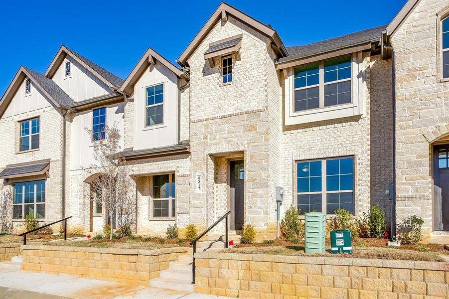 Front exterior of a new home in Knight's Landing on Eden Road, Arlington, TX, highlighting curb appeal (Image 21).