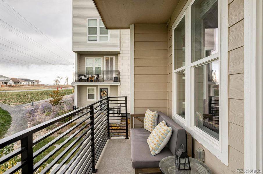 Exterior details and patio area of a home in , Arvada (Image 24).