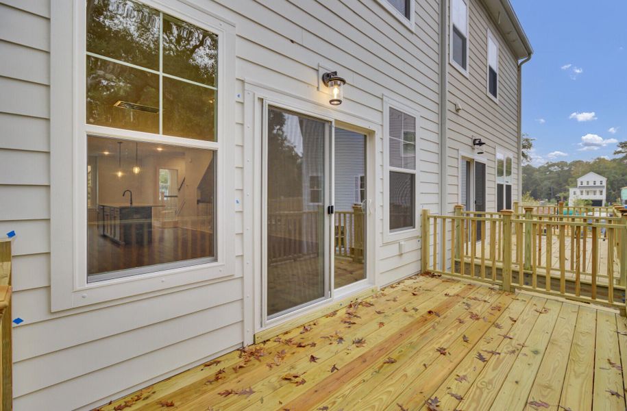 Exterior details and patio area of a home in Indigo Grove Townhomes, Johns Island (Image 24).