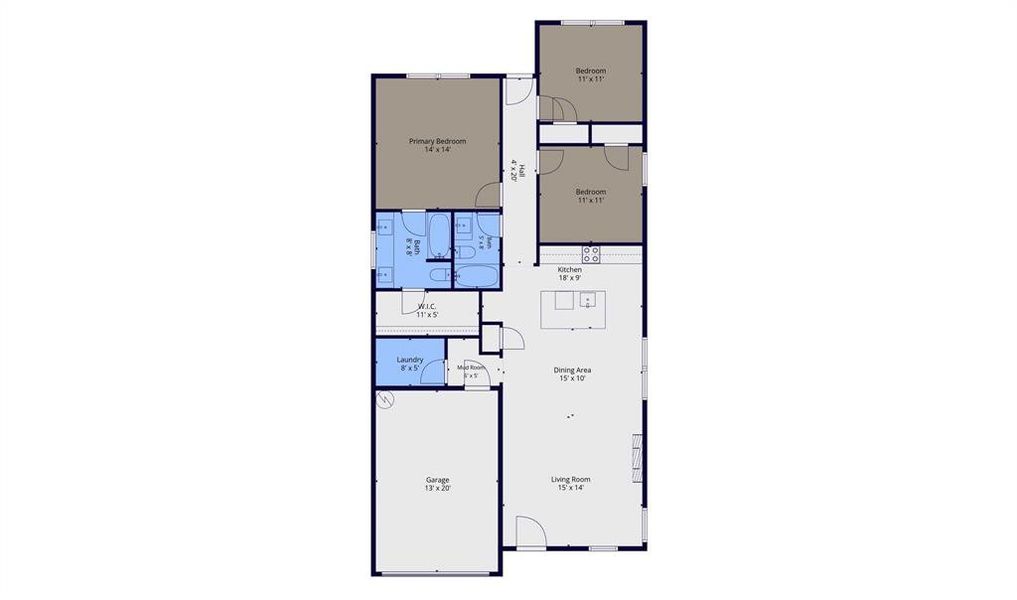 2D floor plan layout of this home in , Dallas, TX (Image 5).