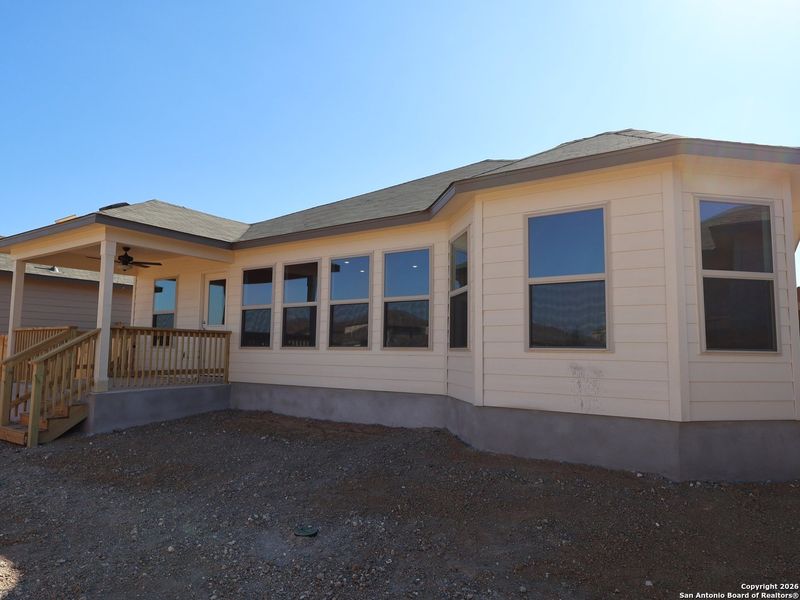Exterior details and patio area of a home in Winding Brook, San Antonio (Image 3).