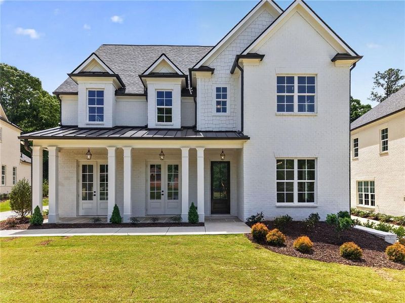 Front exterior of a new home in , Suwanee, GA, highlighting curb appeal (Image 29).