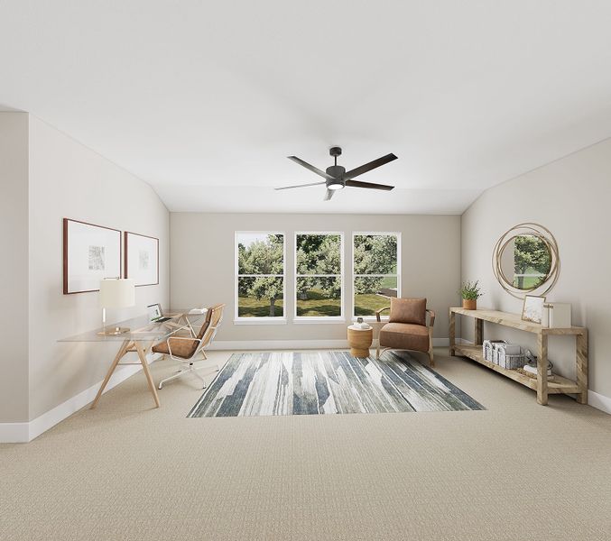 Furnished interior view inside a new home in Painted Tree, McKinney (Image 7).