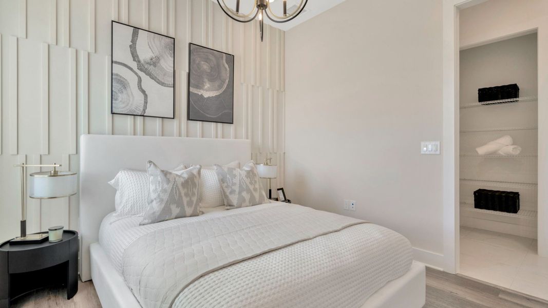 The Second Bedroom of a DRB Homes Grand Eider model, which is a home plan offered at Serengeti in Spring Hill, FL.