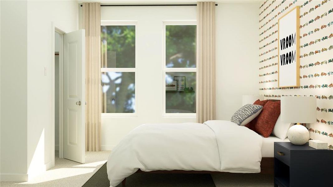 Bedroom featuring carpet flooring