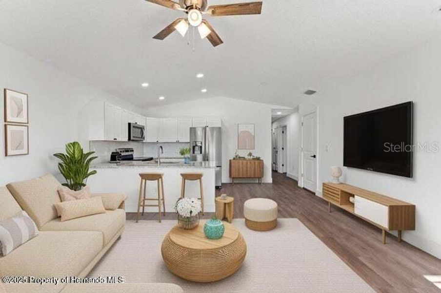 Furnished interior view inside a new home in , Weeki Wachee (Image 9). Furnished interior view inside a new home in , Weeki Wachee (Image 9).