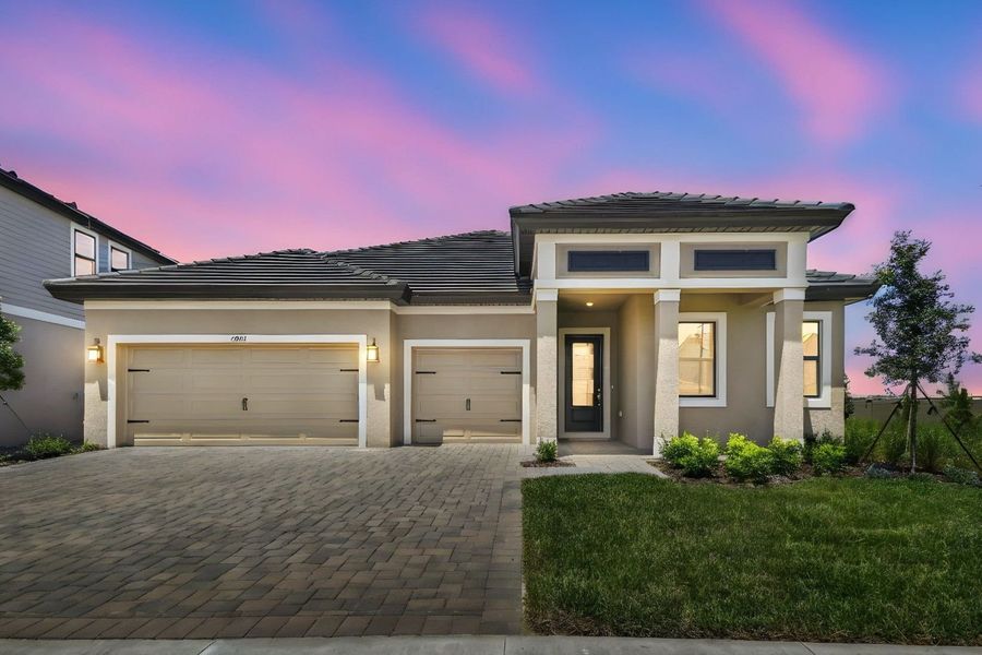 Representative exterior photo of a completed home built from the 60' - Charlotte by William Ryan Homes in Tamarack at Two Rivers, Zephyrhills, FL (Image 21).