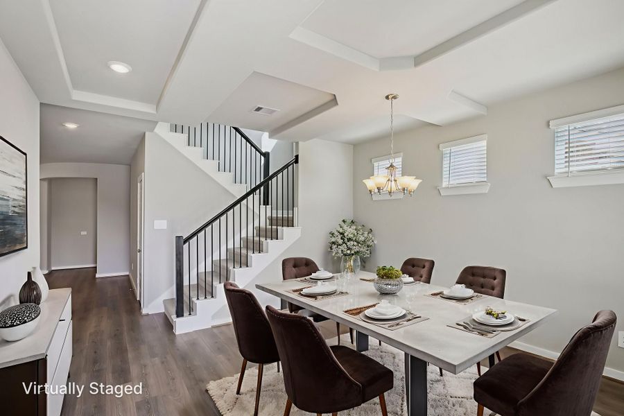 Furnished interior view inside a new home in Landing Meadows - Premier Series, New Caney (Image 6).
