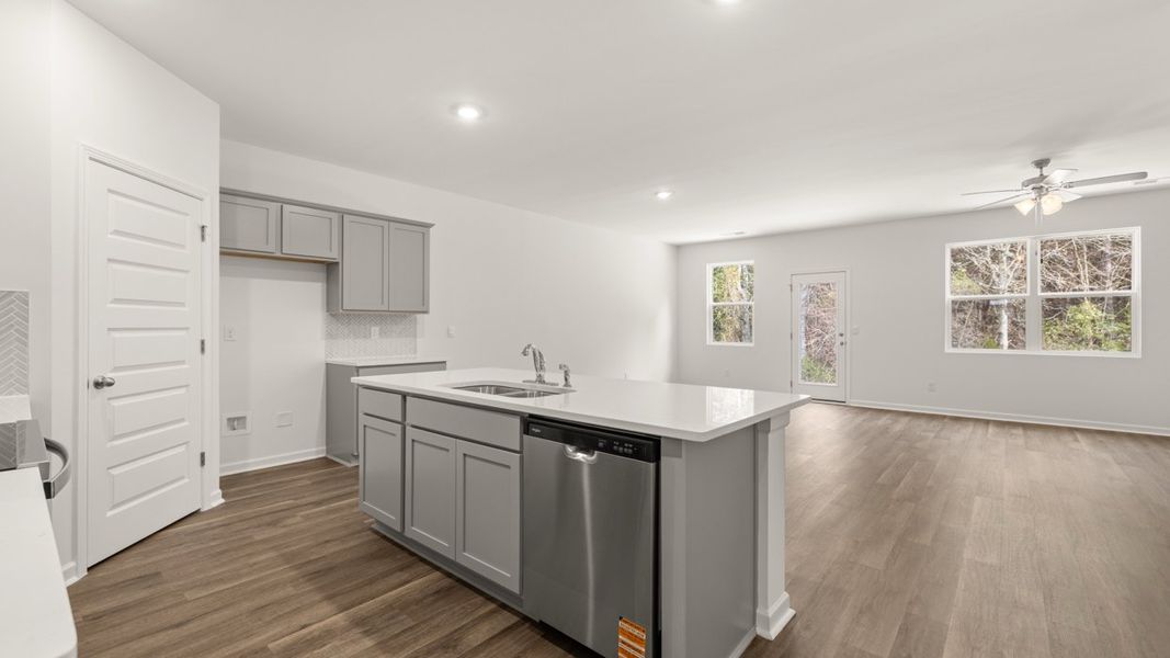 Representative furnished interior of a home built from the Cali by D.R. Horton in The Reserve at Calcutta, Stockbridge (Image 5).