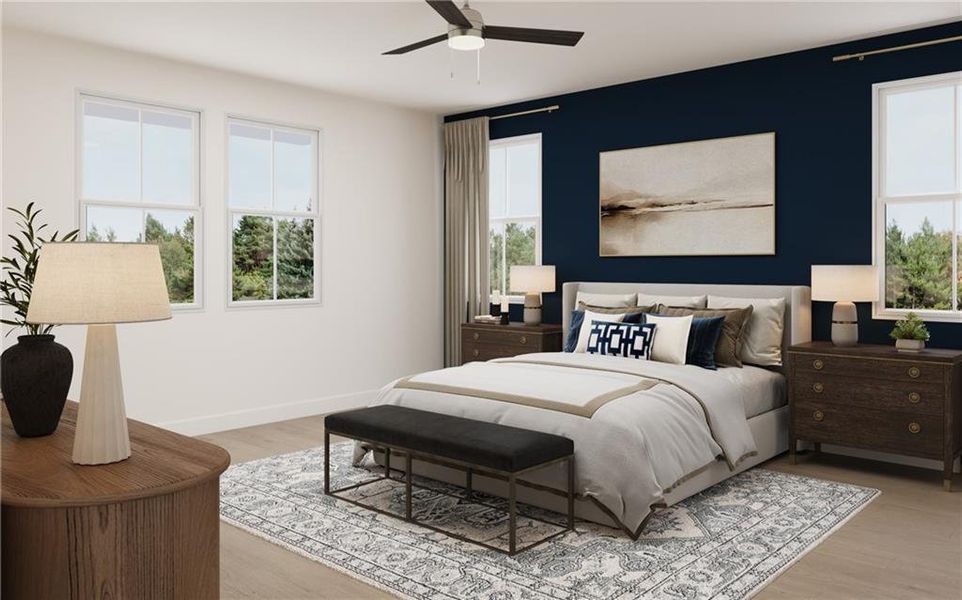 Furnished interior view inside a new home in Estates at Daves Creek, Cumming (Image 7). Furnished interior view inside a new home in Estates at Daves Creek, Cumming (Image 7).