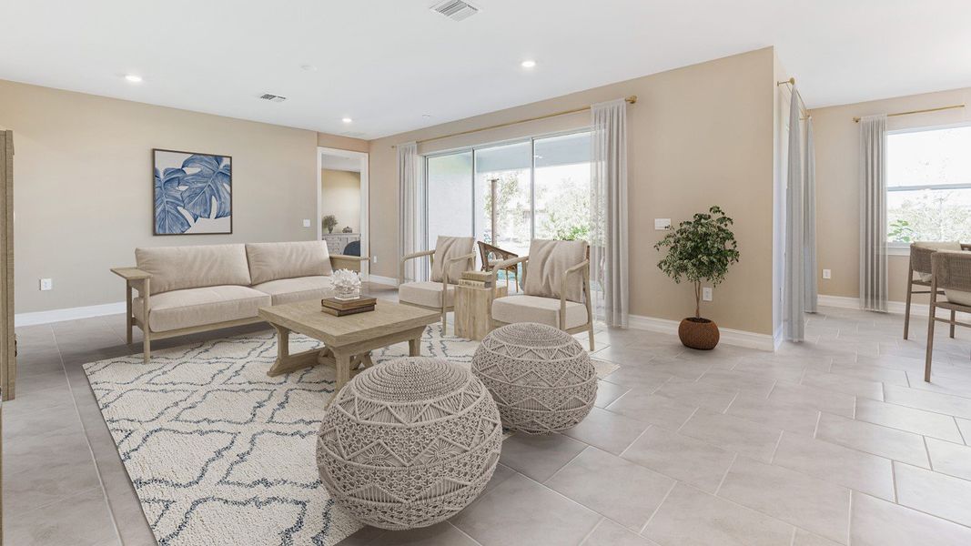 Representative furnished interior of a home built from the Kellen by D.R. Horton in Cape Coral Spot - Tradition, Cape Coral (Image 13).
