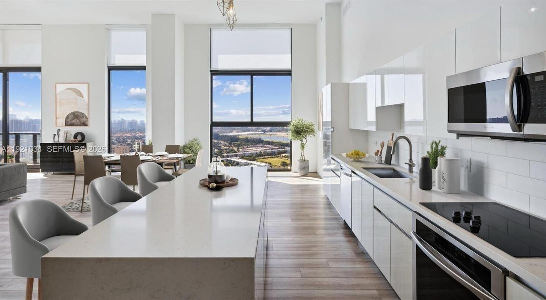 Furnished interior view inside a new home in , Hallandale Beach (Image 9).