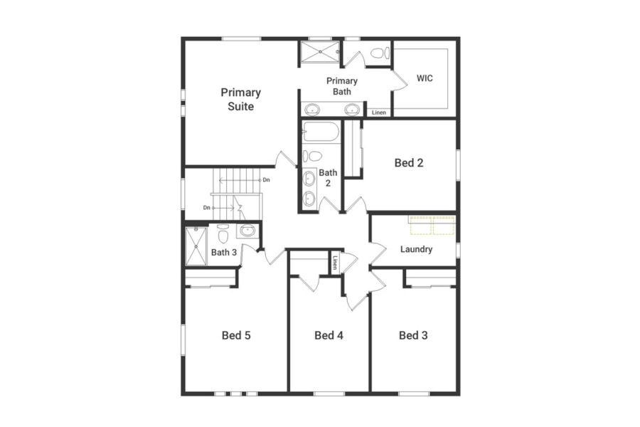 2D floor plan layout of this home in Bradley Heights, Colorado Springs, CO (Image 3).