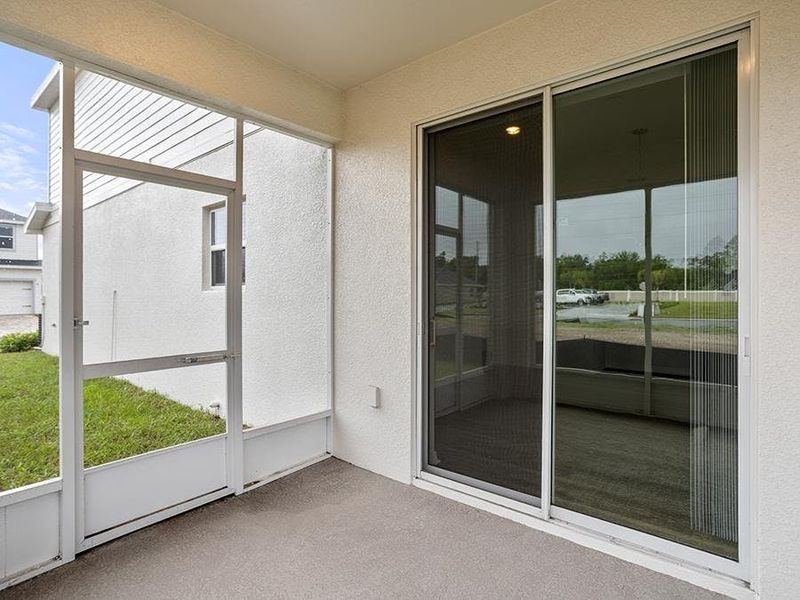 The Brynn includes a covered lanai in select communities - Brynn bungalow by Highland Homes