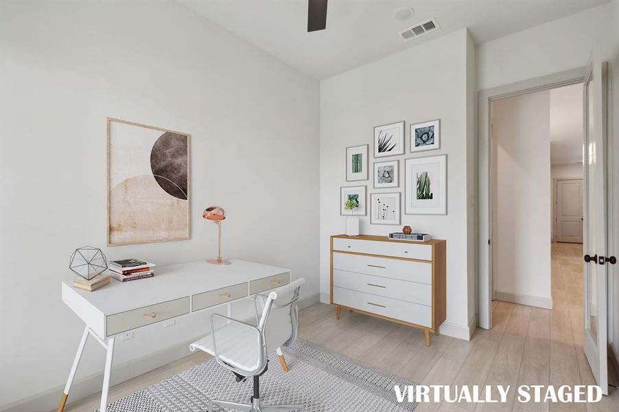 Your beautiful new home office is the perfect place for work or play!  VIRTUALLY STAGED