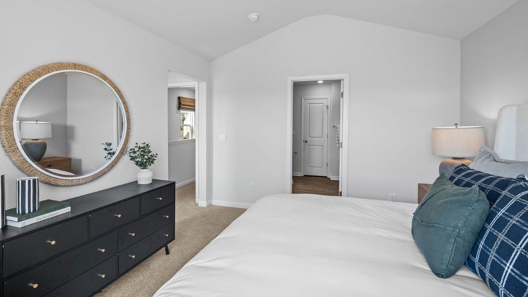 Furnished interior view inside a new home in The Townes at Ridgewood Farms, Winterville (Image 14). Furnished interior view inside a new home in The Townes at Ridgewood Farms, Winterville (Image 14).