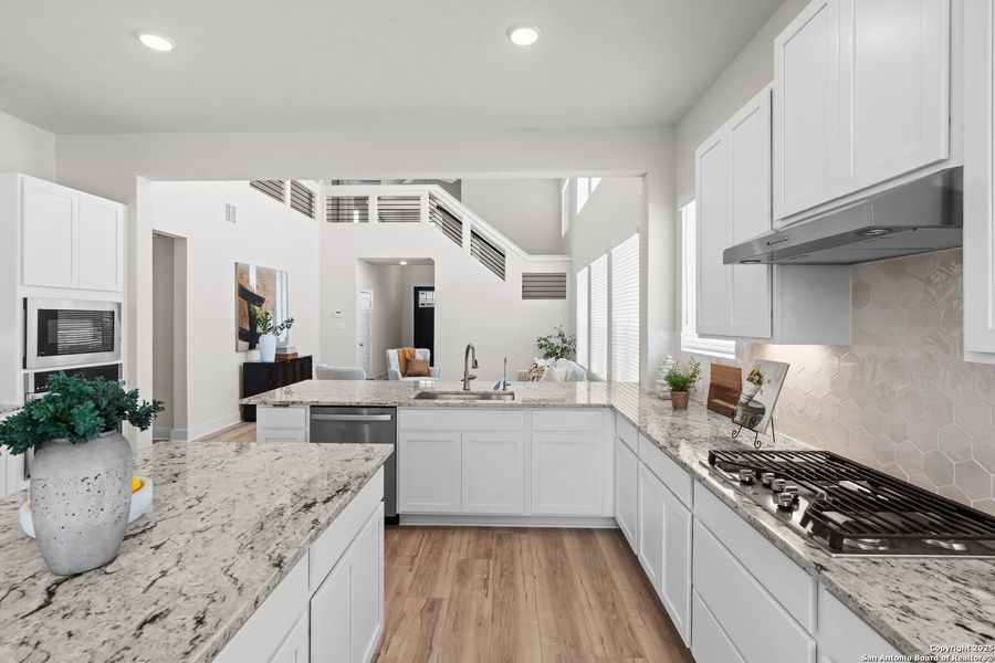 Furnished interior view inside a new home in Hunters Ranch, San Antonio (Image 4). Furnished interior view inside a new home in Hunters Ranch, San Antonio (Image 4).