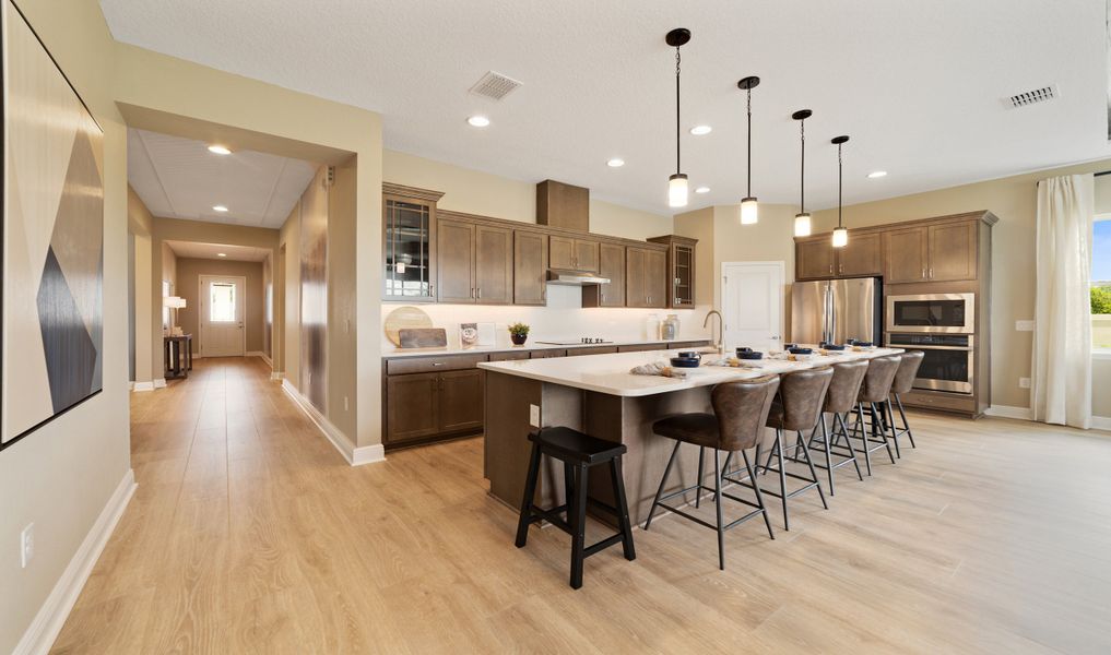 Kitchen with breakfast bar island