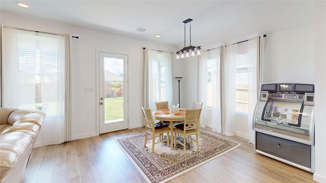 Dining Room with Upgraded Lighting Dining Room with Upgraded Lighting