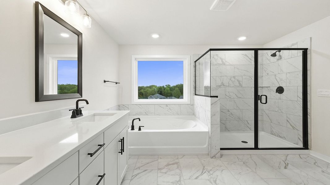 Furnished interior view inside a new home in Whitehawk Meadows, Travelers Rest (Image 14). Furnished interior view inside a new home in Whitehawk Meadows, Travelers Rest (Image 14).