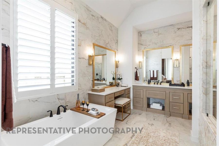 Furnished interior view inside a new home in Pecan Square: 60ft. lots, Northlake (Image 6).