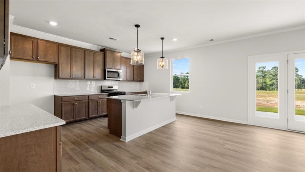 Furnished interior view inside a new home in Fairway 17 at Mirror Lake, Villa Rica (Image 15).