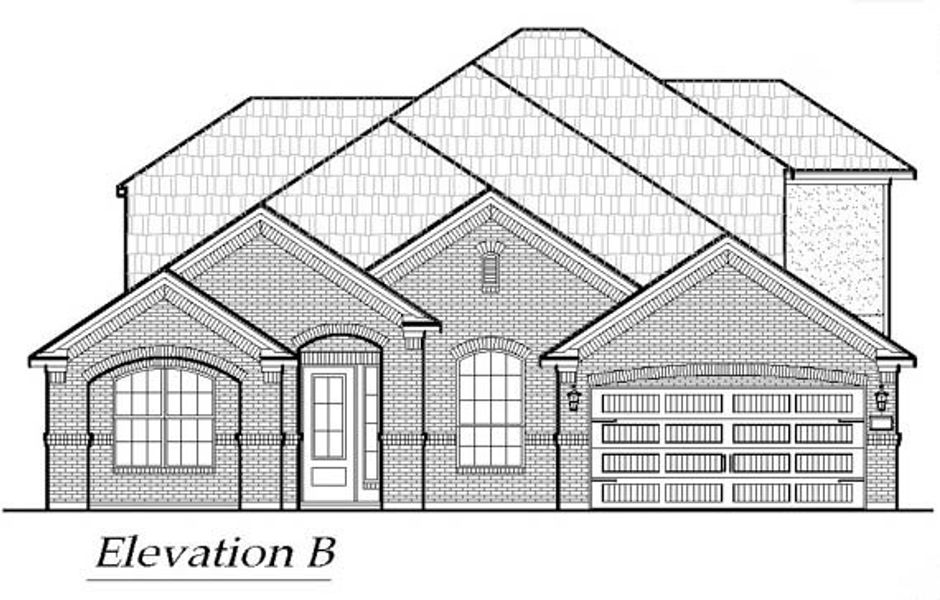 Exterior rendering of this home design in Lakeview Heights, Azle, TX (Image 20).