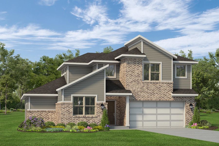 Representative exterior photo of a completed home built from the Louise by Autograph Homes in Sundance Cove, Crosby, TX (Image 17). Representative exterior photo of a completed home built from the Louise by Autograph Homes in Sundance Cove, Crosby, TX (Image 17).