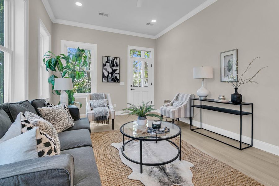 Furnished interior view inside a new home in , Charleston (Image 15).