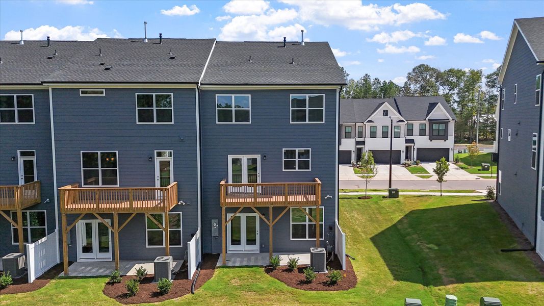 Exterior details and patio area of a home in Sweetbrier, Durham (Image 3).