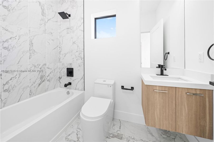 Furnished interior view inside a new home in , Miami (Image 8).