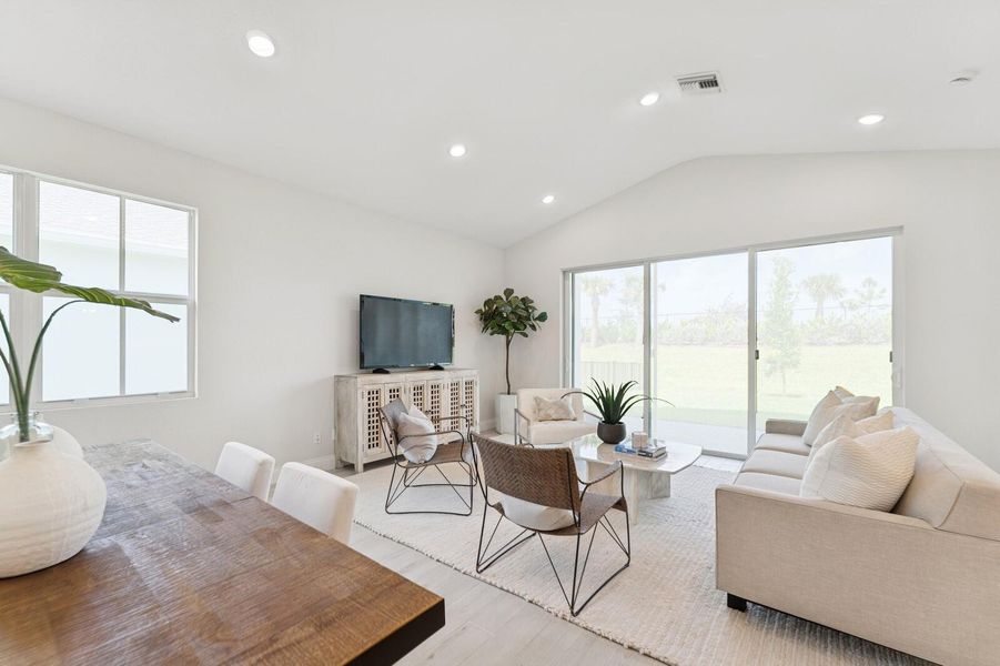 Furnished interior view inside a new home in , Port St. Lucie (Image 50).