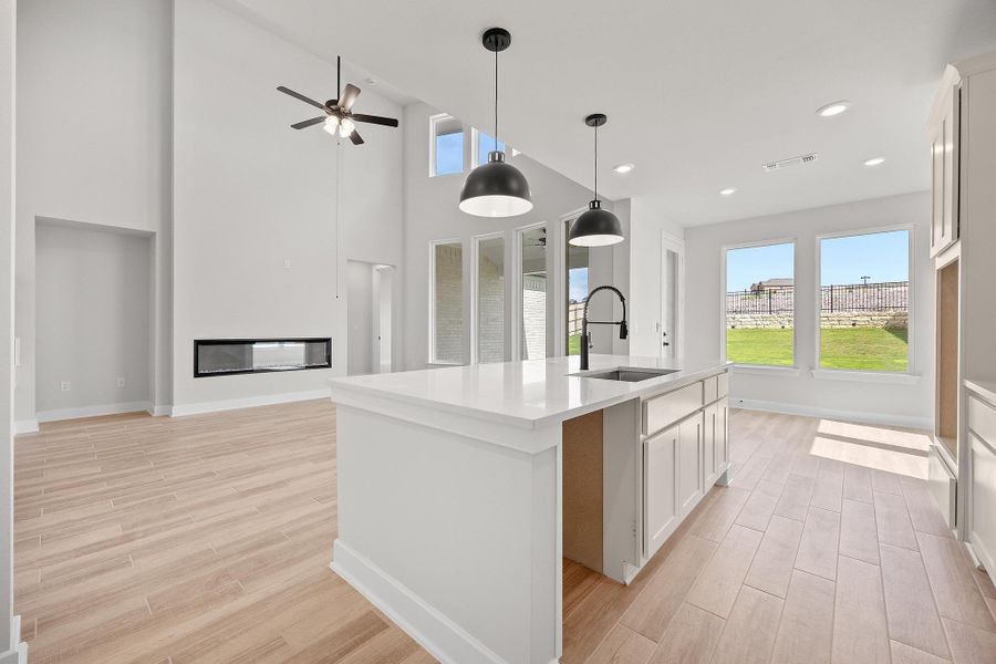 Furnished interior view inside a new home in Lakeside at Tessera - 50', Lago Vista (Image 8).