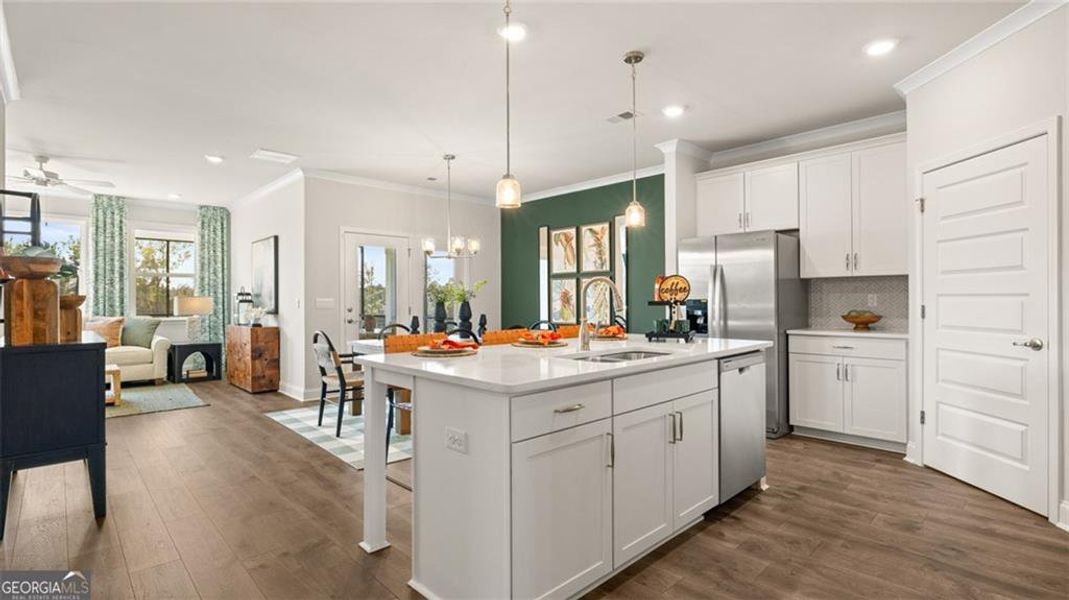 Furnished interior view inside a new home in Oak Ridge Meadows - Active Adult, Locust Grove (Image 28). Furnished interior view inside a new home in Oak Ridge Meadows - Active Adult, Locust Grove (Image 28).