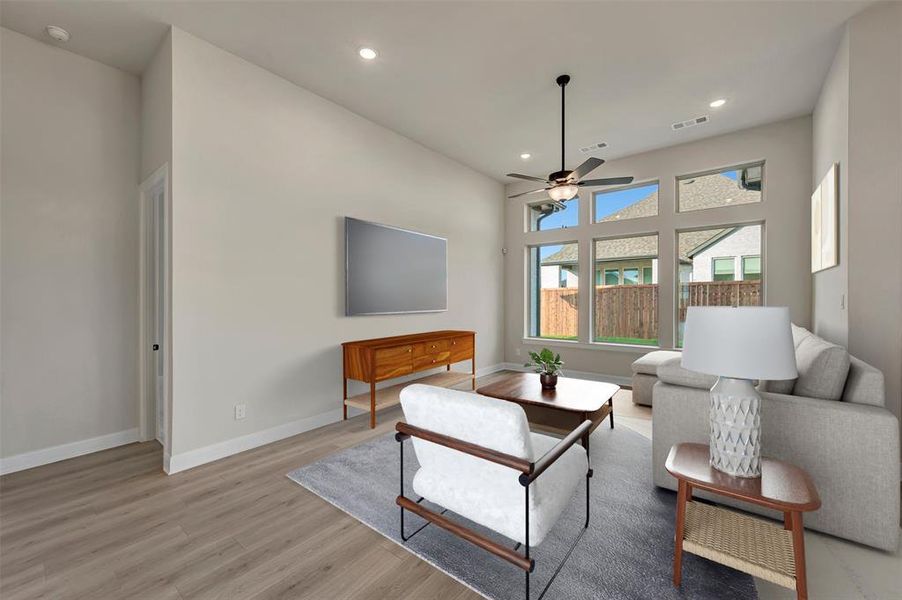 Furnished interior view inside a new home in Sandbrock Ranch, Aubrey (Image 6).