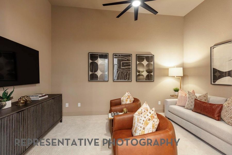 Furnished interior view inside a new home in The Woodlands Hills, Willis (Image 14).