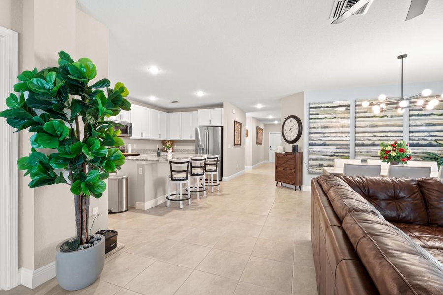 View from back Living