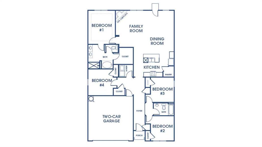 2D floor plan layout of this home in Poplar Preserve, Newnan, GA (Image 2).